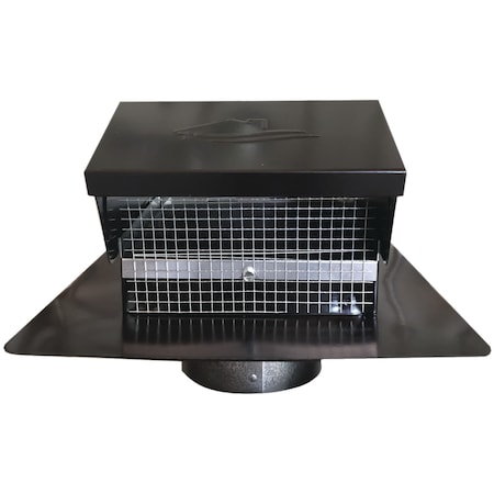 Builders Best Black 4" Collar Metal Roof Vent Cap 12635